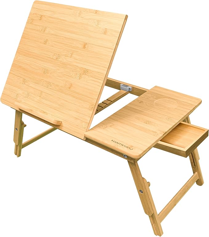 MantraRaj Bamboo Laptop Desk