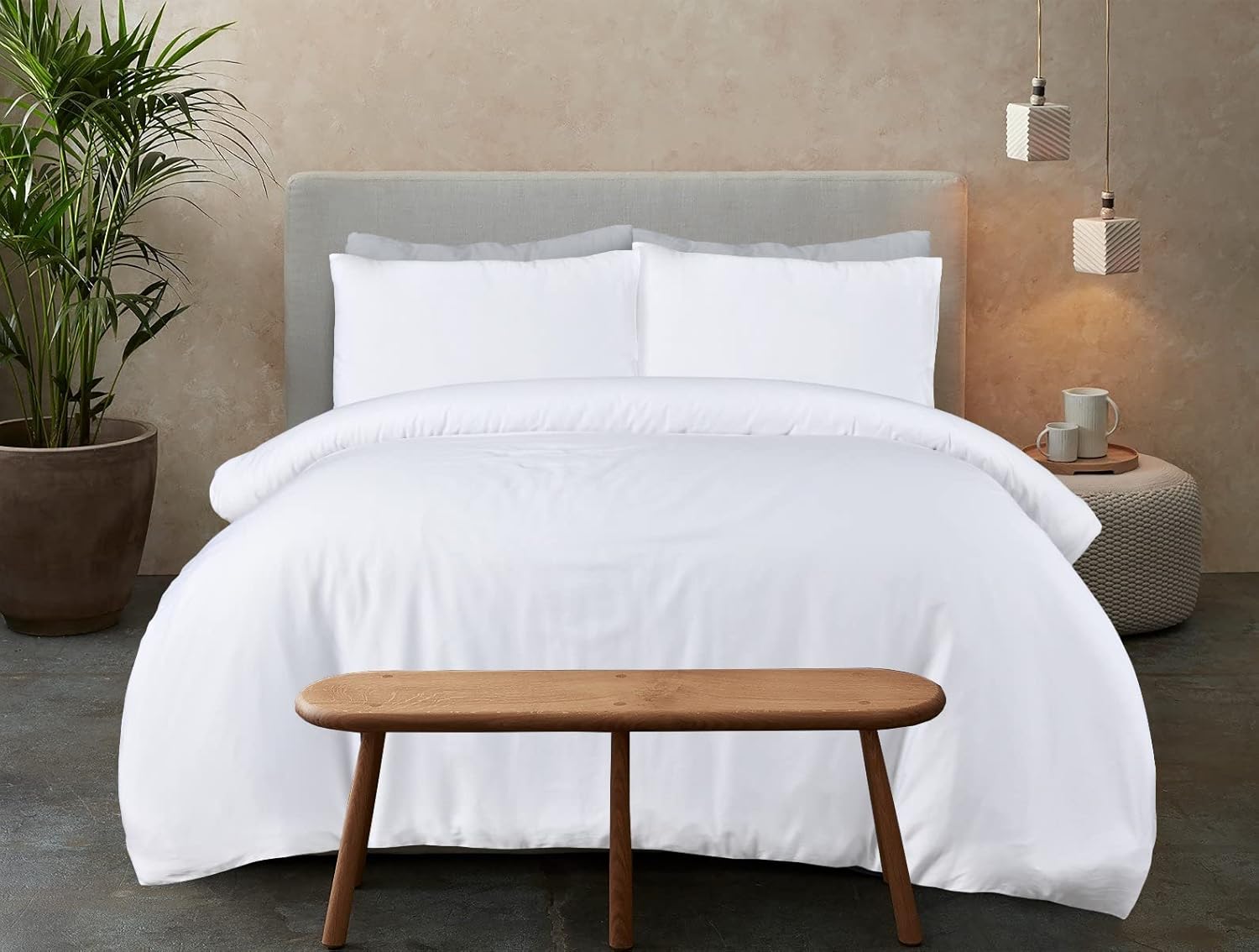 sleepdown bamboo bedding white