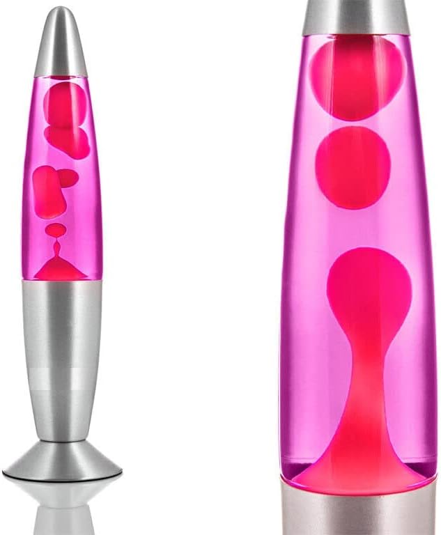 pink silver lava lamp