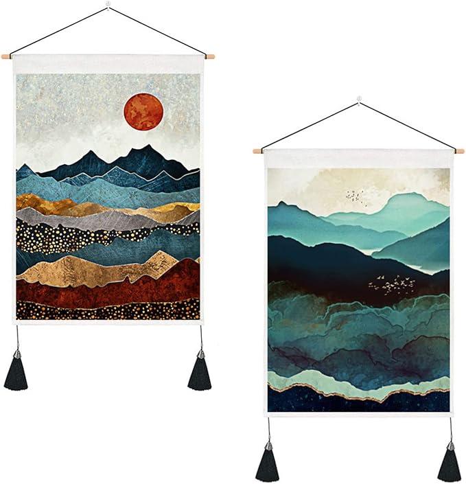 BetterJonny 2 Pack Mountain Tapestry