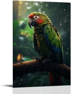 DEBAOKA Branch Parrot Wall Art