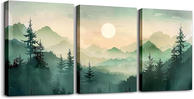 Homewish Boho Mountain Canvas 3 set